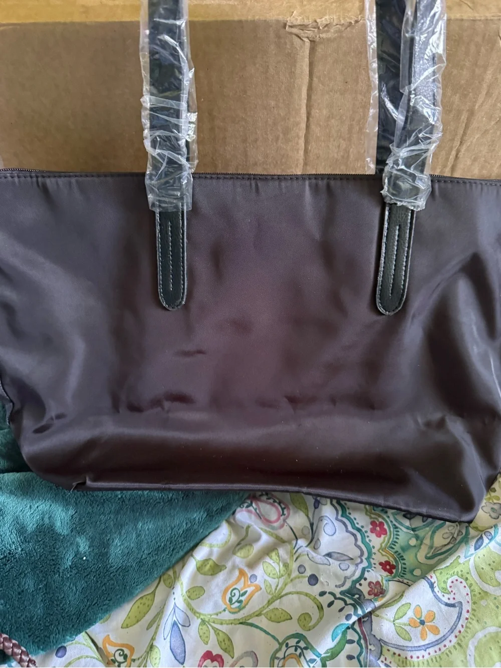 Botkier New York Bond Tote Bag made of black nylon with vegan leather trim